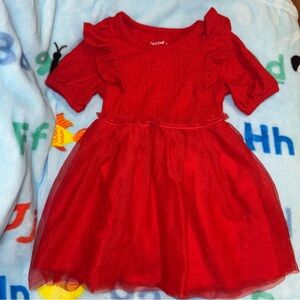 Cat & Jack Red Flutter Sleeve Dress